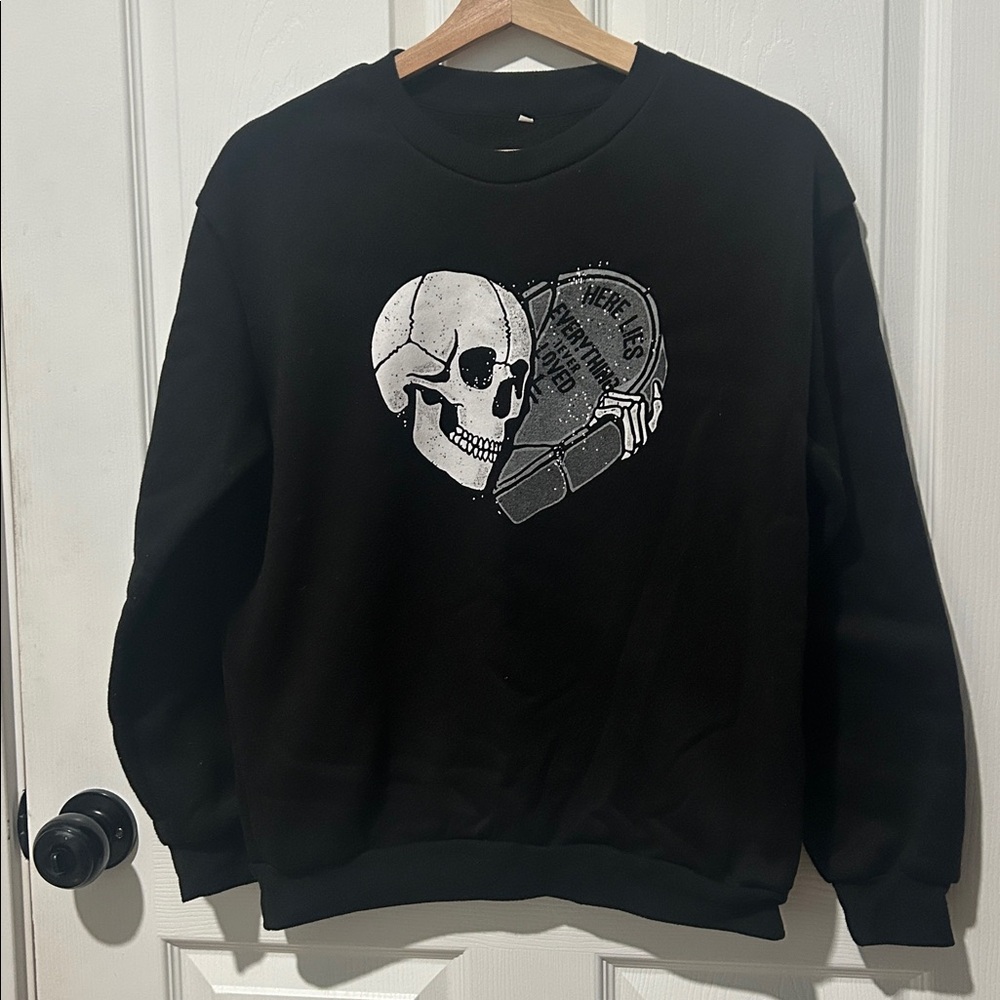 SHEIN Black “Goth” Warm Sweater